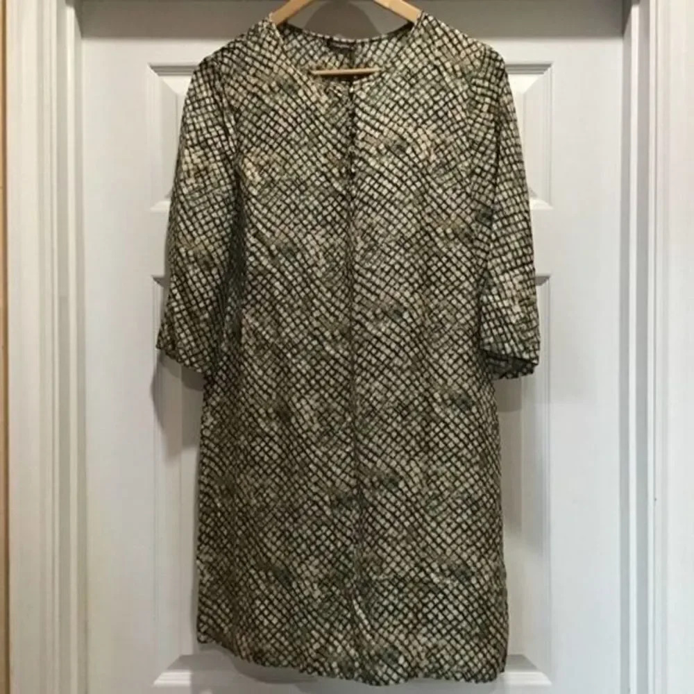 J. McLaughlin Button Down Half Sleeve Dress XS